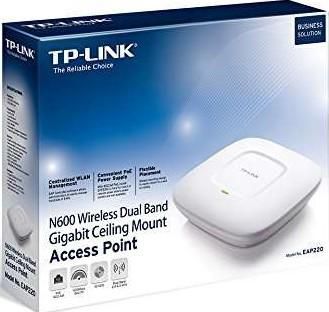  TP Link EAP220 N600 Wireless Gigabit Ceiling Mount Access Point
