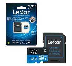 Lexar High-Performance 633x 32GB MicroSDXC UHS-I Card with SD Adapter
