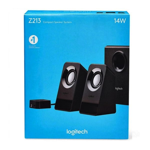 Logitech Z213 Speaker 1 Logitech Z213 Compact 2.1 Speaker System with wired control pod.