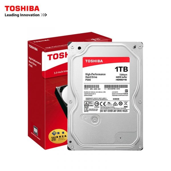 Toshiba SATA III 3 5 1TB HDWD110AZSTA 1TB desktop hard 64M P300 Boxed 3 5 inch Toshiba Internal Hard Disk 1TB (Laptop)