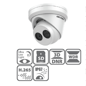 Ultra Low Light Network Camera 2MP Turret Hikvision DS-2CD2325FHWD-I 2MP EXIR Fixed Turret Network Camera