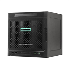  HP ProLiant MicroServer Gen10 server With one AMD Opteron X3216 processor, 8 GB memory, 1 TB large form factor SATA drive Server, and a 200W power supply