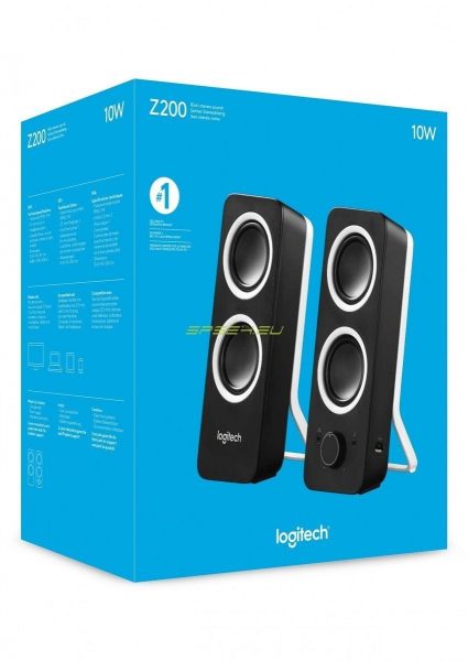 eng pl Logitech Z200 Black Wired 10 W 22754 3 Logitech Z200 2.0 Multimedia Speakers