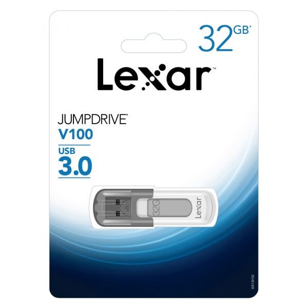 hq lexar usb v100 32gb white 1 Lexar JumpDrive V100 USB 3.0 32 GB Flash Drive