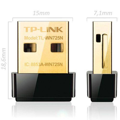  TPLINK 150Mbps Wireless N Nano USB Adapter -TL-WN725N
