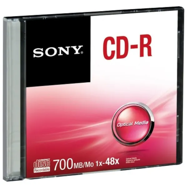 Sony CD-R 80 Min 700MB 48X in Slim JC (Jewel Case), 10/PK