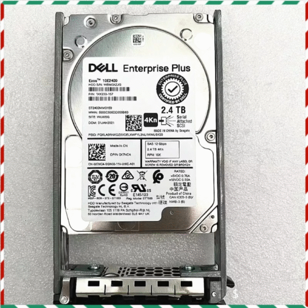 Dell Compellent 1XK233-154 0X7NC4 2.4TB 10K 12G SAS 2.5" 4Kn HDD Hard Drive