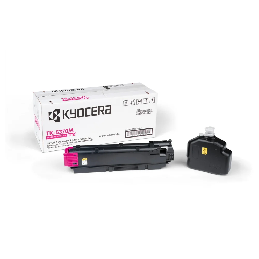 A Kyocera magenta ink cartridge
