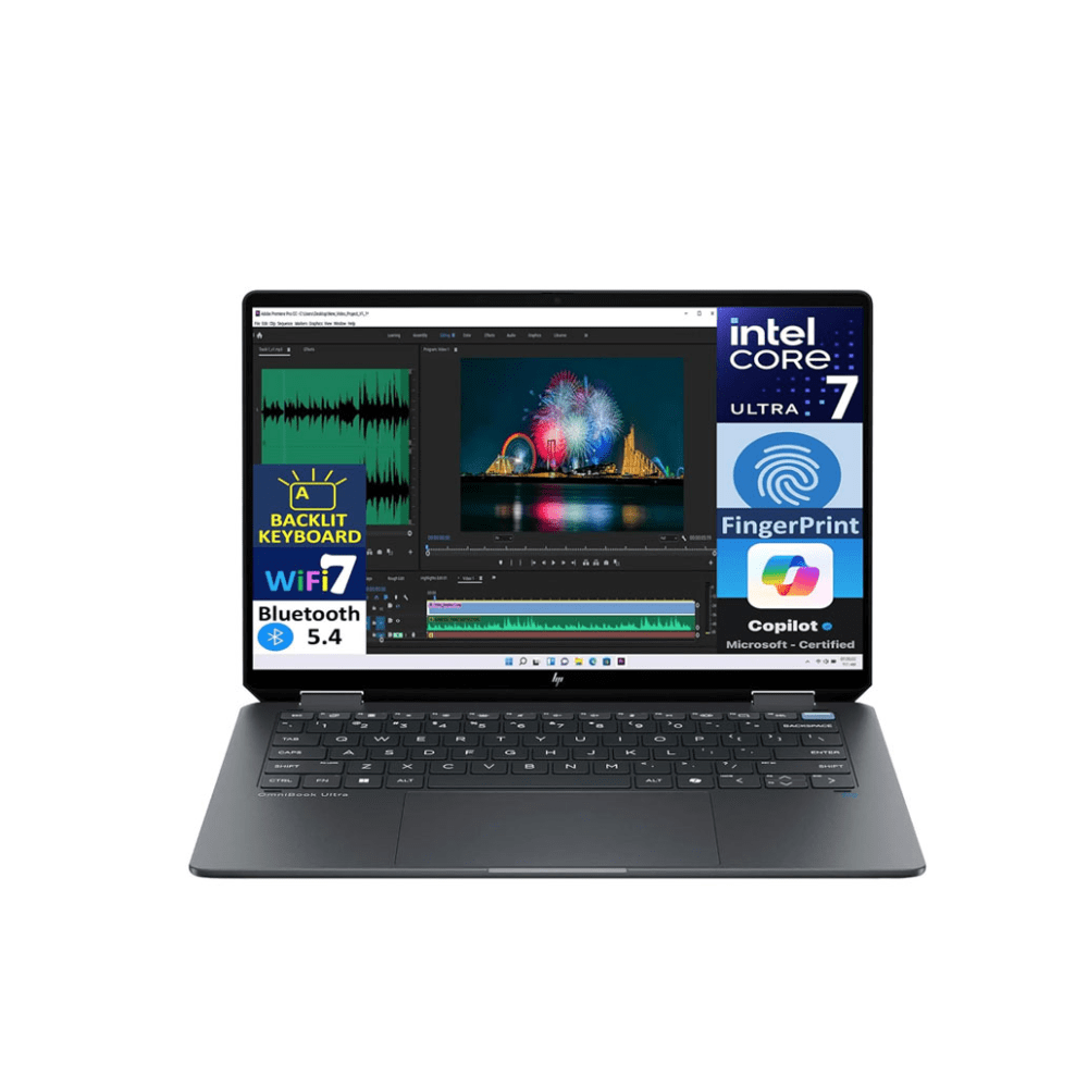 HP OmniBook Ultra Flip 2-in-1 Laptop 14” 2880×1800 120hz Touchscreen, Intel Core Ultra 7 258V, Intel Arc Graphics, 32GB LPDDR5, 1TB SSD - Image 2