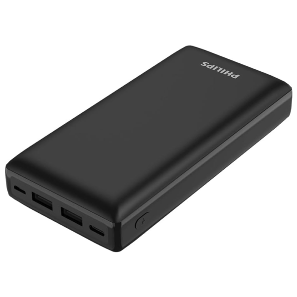 Philips 20000mAh Portable Power Bank with USB C Input Output Port and Dual USB A Ports